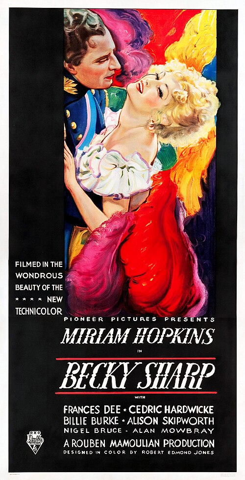 Becky Sharp (1935) public domain movie poster