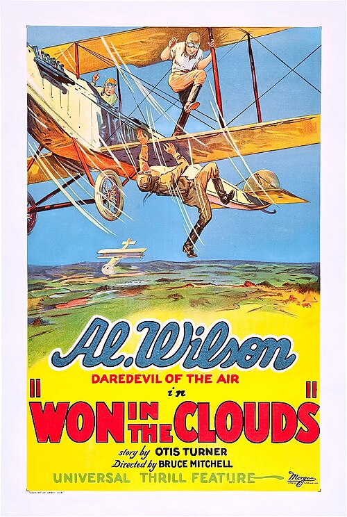 Won in the Clouds (1928) public domain movie poster